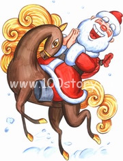 ded moroz na kone Дед Мороз на коне